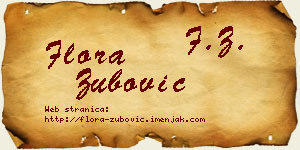 Flora Zubović vizit kartica